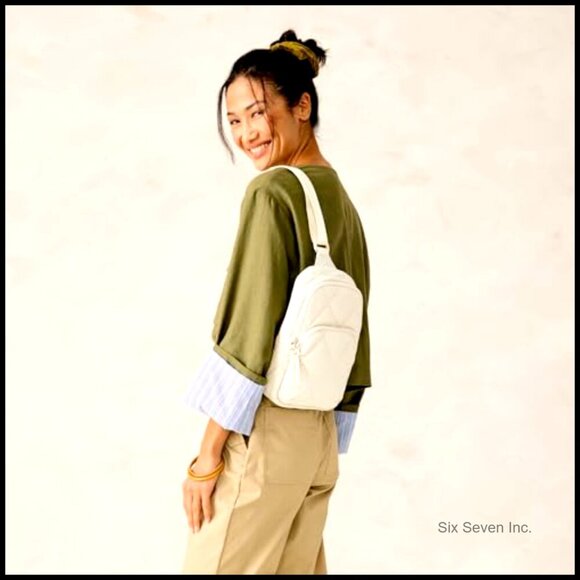 Featherweight Sling Backpack Chic Minimal Daypack Adjustable Strap Water main image 5